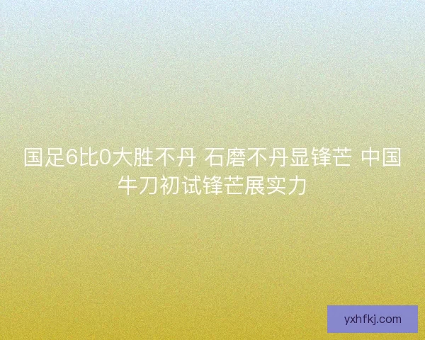 国足6比0大胜不丹 石磨不丹显锋芒 中国牛刀初试锋芒展实力